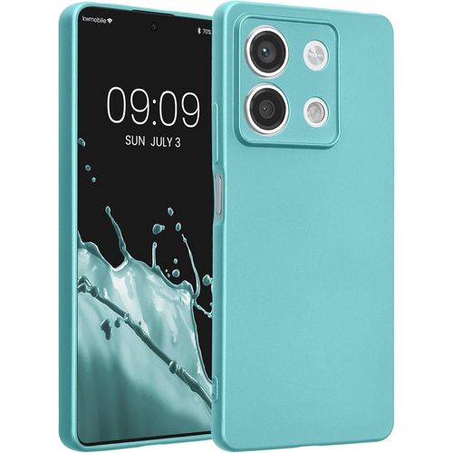 Kal-Housse Compatible Avec Xiaomi Redmi Note 13 5g Coque - Housse De Téléphone Protection Souple En Tpu - Vert Menthe Métallique