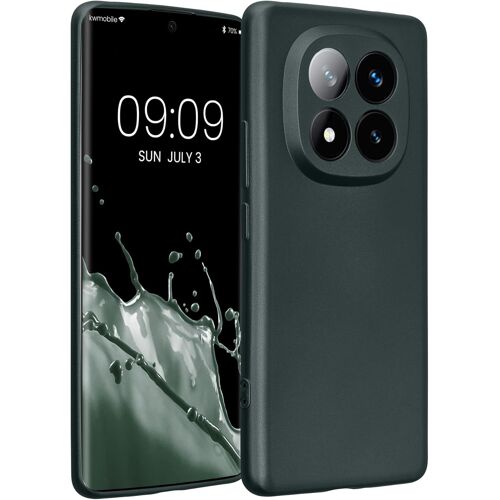 LORANKA-Housse Compatible avec Xiaomi Redmi Note 14 Pro+ 5G / Redmi Note 14 Pro Plus 5G Coque - Housse de téléphone Protection Souple en TPU - pétrole métallique