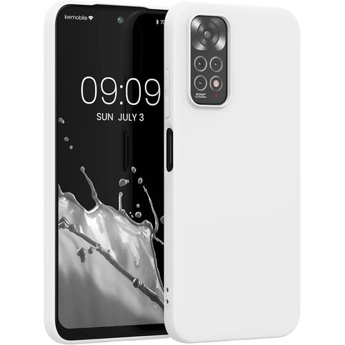 KAL-Housse Compatible Avec Xiaomi Redmi Note 11 / Note 11S Coque - Housse De Téléphone Protection Souple En Silicone - Blanc Mat