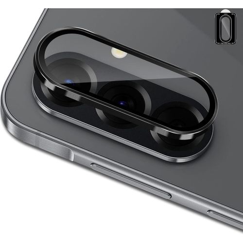 Protection D'appareil Photo En Verre Trempé Pour Samsung Galaxy A56 5g/A36 5g, Dureté 9h, Anneau En Métal + Verre De Protection, Protection Anti-Rayures Hd - Noir