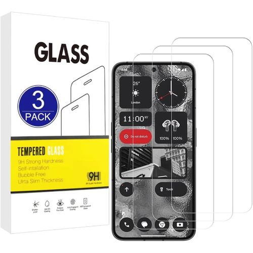 [3 Pièces] Compatible Avec Le Protecteur D'écran Nothing Phone 2,Film De Protection 2.5d[Dureté 9h,Incassable] Film En Verre Trempé