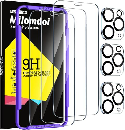 3 Pieces Tempered Glass Protection For Apple Iphone 11 Pro 3 Pieces Tempered Glass Protection Camera Lens Rear Camera Case Friendly Accessory