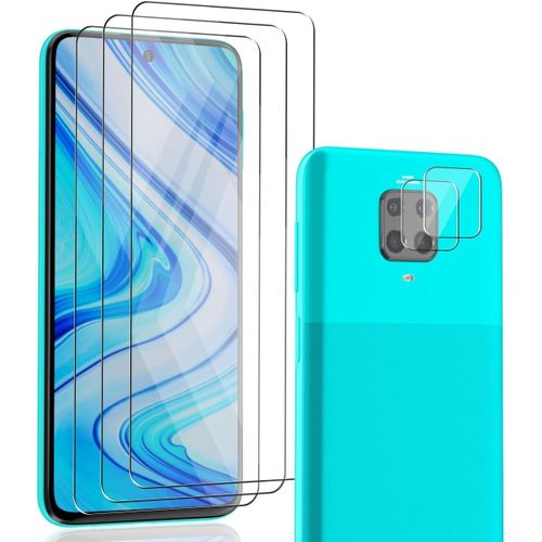 Kal-Verre Trempé Pour Xiaomi Redmi Note 9 Pro, Redmi Note 9 Pro Protection D'écran 3 Pièces Et Redmi Note 9 Pro Verre D'objectif Protecteur 2 Pièces. 9h Dureté, Hd Verre Pour Redmi Note 9 Pro