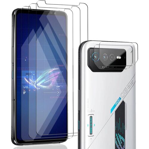 Verre Tremp¿¿ pour Asus ROG Phone 6, Asus ROG Phone 6 Protection d'¿¿cran 3 Pi¿¿ces et Verre Tremp¿¿ d'objectif Protecteur 2 Pi¿¿ces. 9H Duret¿¿, HD Film Verre pour Asus ROG Phone 6