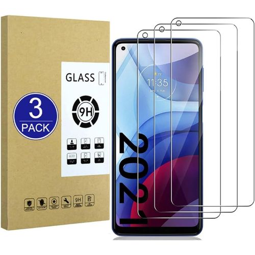 Kal-[3 Pièces Compatible Avec Le Protecteur D'écran Moto G Power 2021,Film De Protection 2.5d[Dureté 9h,Installation Facile,Incassable] Qualité Supérieure Film En Verre Trempé