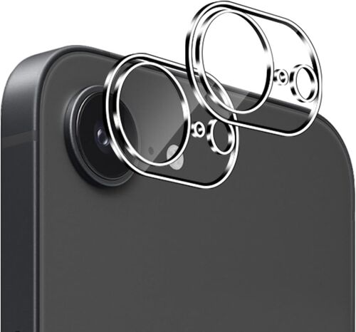 KALANKA-pour iPhone 16e - Lot de 2 protecteurs d'objectif en verre trempé, dureté 9H, anti-rayures, protection de l'appareil photo arrière transparente et sans bulles HD - Transparent