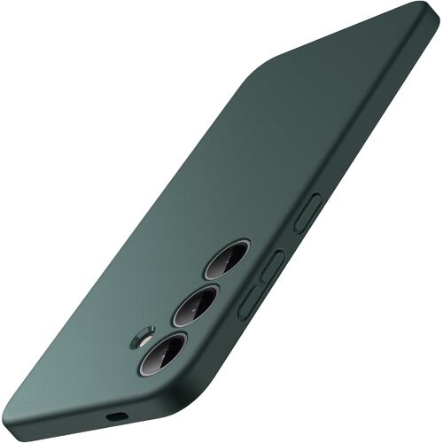 KALANKA-Fine Ajuste Coque pour Samsung Galaxy S24 5G, Protection Complète de l'Objectif de Caméra, Housse Étui de Protecteur Fine en TPU Souple avec Finition Mat (Vert Nuit)