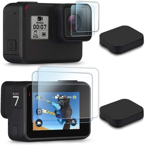 MEVRONISSHOP-FitStill Lot de 6 protections d'écran en verre trempé ultra transparent pour GoPro Hero 7 / Hero 5 / Hero 6 / Hero HD (2018)