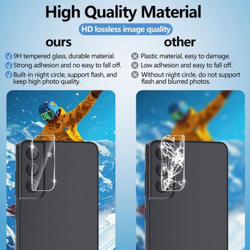 Caméra Arrière Protecteur Pour Samsung Galaxy S21 Fe Verre Trempé [3 Pièces], Anti-Rayure, Sans Bulles, Haute Définition Qualité Supérieure Film Protection D`Écran Pour Samsung Galaxy S21 Fe