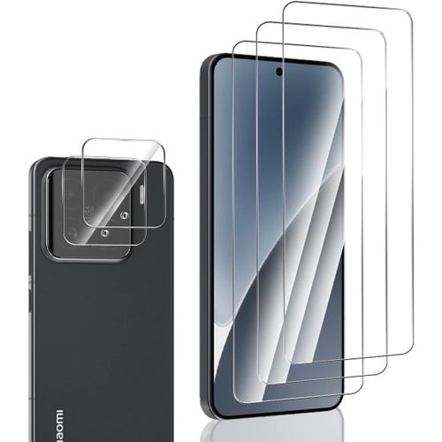 Kal-Verre Trempé Pour Xiaomi 15 Protection D`Écran Et Caméra Arrière Protecteur 3+2 Pièces, Dureté 9h, Anti - Rayures, Hd Transparent, Protection Écran Pour Xiaomi 15