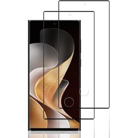 Kal-Verre Trempé Pour Samsung Galaxy S23 Ultra 5g,2 Pièces Ver Tremper [3d Incurvé Couverture Complète][Haute Sensibilité] [Sans Bulless] Film Trempér