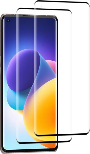 AEFJ-Verre Trempé pour Oppo Find X3 Neo,2 Pièces Protection Vitre [3D Incurvé Couverture Complète][Haute Sensibilité] [Sans Bulless] Ecran En Verre