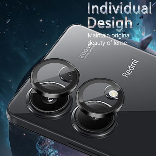 [1 Pièces Protection Caméra Pour Xiaomi Redmi Note 13 Pro 4g Verre Trempé, Dureté 9h Protection Objectif Caméra [Anti Rayures] Film Verre Trempé Pour Xiaomi Redmi Note 13 Pro 4g (Noir)