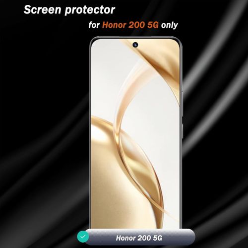 Trahoo-2+2 Pièces Verre Trempé Protection D'écran Et Caméra Arrière Protecteur Pour Honor 200 5g. Anti-Rayures Film 9h Dureté Vitre Protecteurs, Hd Clair Protège Écran