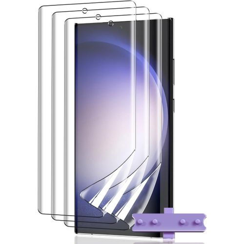 Cauc-Protection Écran Pour Samsung Galaxy S23 Ultra [Pas Verre Trempé], 3 Pièces Tpu Film Protection Écran Pour Samsung Galaxy S23 Ultra, Hd, Anti-Rayures Sans Bulles, Protection Écran