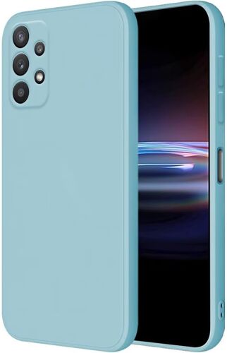 SJZG-Coque Pour Samsung Galaxy A13 4G Protection Étui, (6.6"" Inches) Liquide Tpu Silicone Case Anti Rayures Ultra Mince Souple Cover En Silicone Bleu Clair