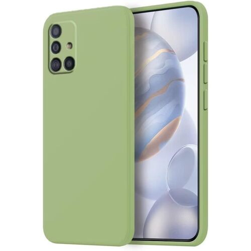 SJZG-Coque Pour Samsung Galaxy A51 4G Protection Étui, (6.5"" Inches) Liquide Tpu Silicone Case Anti Rayures Ultra Mince Souple Cover En Silicone Vert Matcha