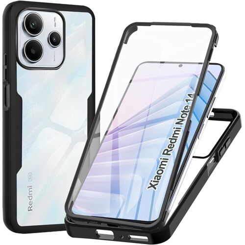 Coque Pour Xiaomi Redmi Note 14 5G ¿Pas Pour 4G¿, Transparent Housse Avec Protection Écran, 360 Degrés Double Protection Antichoc Coque Silicone Intégrale Etui Pour Redmi Note 14 5[POP941745]