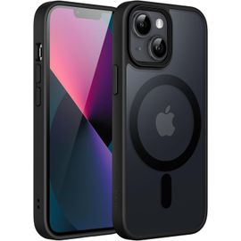 Coque Magnétique Pour Iphone 13 Mini 5,4 Pouces Compatible Avec Magsafe, Etui Translucide Mat Arrière Housse Fine Antichoc (Noir)[Ven8810049]