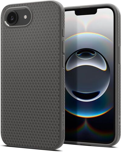 Coque pour iPhone 16e, Liquid Air, [Surface Antidérapante] - Gris