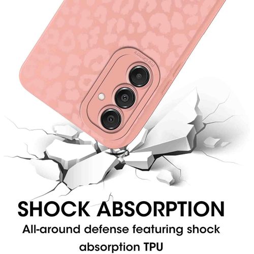 Coques Pour Samsung Galaxy A16 5g 6,7'', Étui Rose Souple Tpu Silicone Aesthetic Modèle Léopard Dessin Durable Fine Housse De Antichoc Camera Protection Cover Cadeau Filles, 07