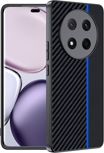 Coque pour Honor Magic 7 Lite Cover, Etui Souple Flexible en Premium Fibre de Carbone TPU Case, Antichoc, Anti-dérapante pour Honor Magic 7 Lite -Noir