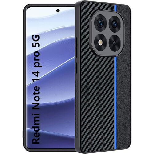 KALANKA-Coque pour Xiaomi Redmi Note 14 Pro 5G/POCO X7 5G Cover, Etui Souple Flexible en Premium Fibre de Carbone TPU Case, Antichoc, Anti-d¿¿rapante pour Xiaomi Redmi Note 14 Pro 5G -Noir