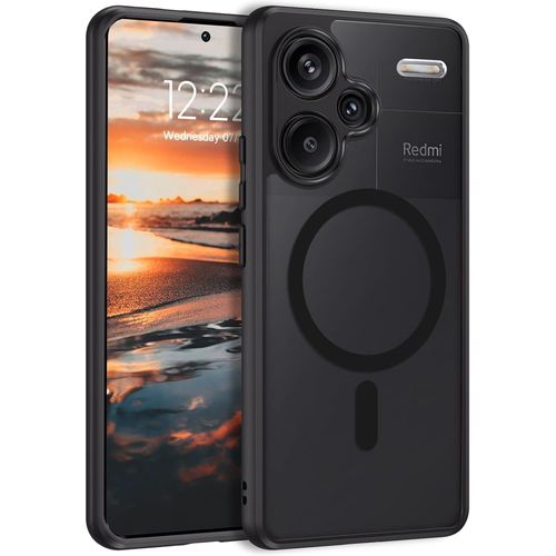 KWEX-Coque pour Xiaomi Redmi Note 13 Pro Plus 5G Etui Magnétique avec Protection Antichoc Complète,Dos Mat Translucide Anti Rayures Doux pour la Peau Housse Xiaomi Redmi Note 13 Pro+ 5G 6.67""-Noir