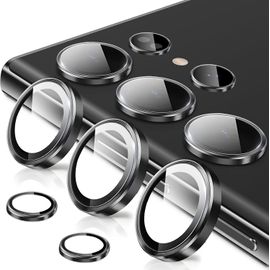 Caméra Arrière Protection Pour Samsung Galaxy S23 Ultra Verre Trempé,Protecteur Objectif Lentille,9h Dureté Hd Définition Anti-Rayures Ultra Résistant D'objectif Lens Camera Protector,Noir