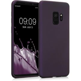 SJZG-Housse Compatible Avec Samsung Galaxy S9 Coque - Housse De Téléphone Protection Souple En Tpu - Bordeaux Métallique