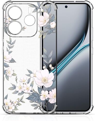 KALANKA-Coque Transparente pour Xiaomi Redmi Note 14 4G (EU Version), Silicone TPU Housse pour Filles Femmes Garçons, Motif Mignon Floral Anti-Choc HD Clair Étui Protection Case, Jonquilles
