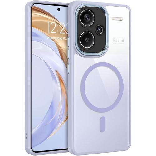 Coque Pour Xiaomi Redmi Note 13 Pro Plus 5g Magnétique Etui Avec Protection Antichoc De Militaire,Dos Mat Translucide Anti Rayures Doux Pour La Peau Housse Redmi Note 13 Pro+ 5g 6.67""-Violet