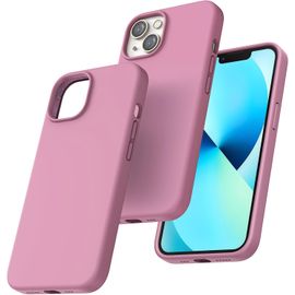 Maa-Coque Pour Iphone 13, Doublure Douce En Tissu Microfibre, Anti-Choc, Anti-Rayures, Coque En Silicone Pour Iphone 13 6,1 Pouces, Lilas Violet