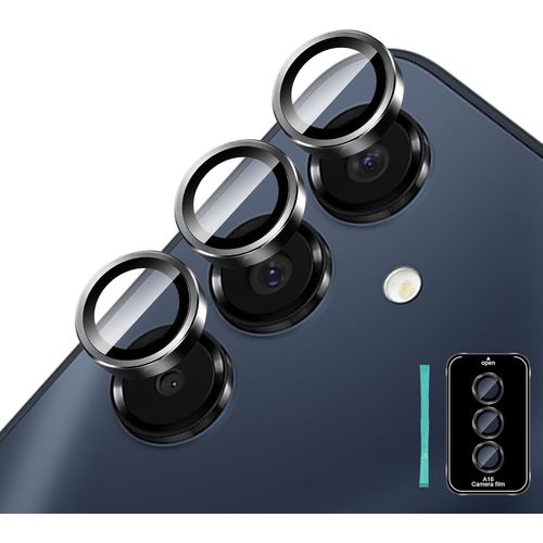 CAUC-Caméra Arrière Protecteur pour Samsung Galaxy A16 5G, Dureté 9H Protection Objectif Caméra, Anti Rayures Ultra Résistant Film Verre Trempé-Noir