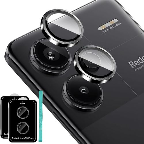 Caméra Arrière Protecteur Pour Xiaomi Redmi Note 13 Pro Plus 5g, Dureté 9h Protection Objectif Caméra [2 Pièces], Anti Rayures Ultra Résistant Film Verre Trempé-Noir