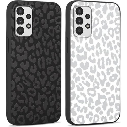 2 Pièces Coque Pour Samsung Galaxy A13 4g 6,6"" Motif De Lmprimé Léopard Étui, Noir Aesthetic Design Housse De Téléphone Tpu Silicone Souple Antichoc Bumper Protection Case Pour Samsung A13 4g