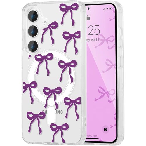 Coque Magnétique Pour Samsung Galaxy A26 Compatible Avec Recharge Sans Fil, Transparent Étui Housse De Téléphone En Motif De Papillon Antichoc Tpu Bumper Cover Pour Filles Femme, V[HOU995168]