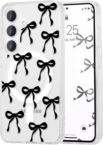 Coque Magnétique Pour Samsung Galaxy S24 Plus 5G Transparent Étui Housse De Téléphone En Motif De Papillon Case Avec Recharge Sans Fil, Antichoc Bumper Cover Pour Filles Femme, Noi[HOU995242]