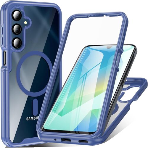 LORANKA-Coque pour Samsung Galaxy A16 5G| 4G, Compatible avec MagSafe,360 Degrés Full Body Antichoc Housse Protection d'écran intégrée en, Magnétique Samsung A16 Étui Arrière Fine Case pour A16 5G, B