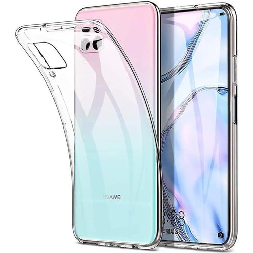 Coque transparente pour Huawei P40 Lite [Coque en silicone] [%100 % transparent] [Matériau allemand] [Ultra fin] Coque de protection transparente pour Huawei P40 Lite