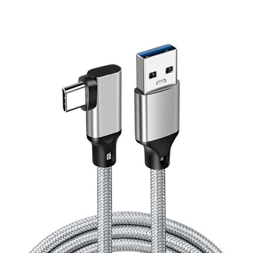 Câble de données coudé de type C Gris S