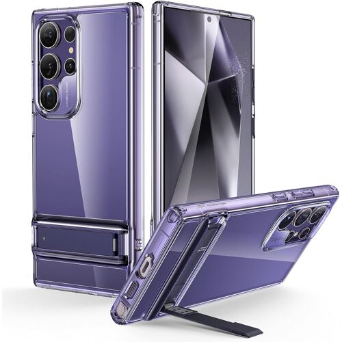 ELVORIX-Coque pour Samsung Galaxy S24 Ultra, Béquille S24 avec 3 Modes de Support, Protection Militaire Anti Chutes, Fine Anti Chocs avec Béquille Brevetée, Coque S24 avec Support, Série Boost, Viole