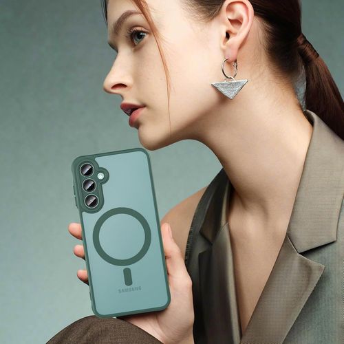 Coque Pour Samsung Galaxy A16 5g/4g Avec Magsafe, Magnétique Coque Samsung A16 5g Avec Verre Trempé, Antichoc Protection Caméra Protecteur Etui Housse Case Pour Samsung Galaxy A16 5g (Vert)