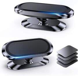 Support Téléphone Voiture Magnétique Avec Ventouse Puissante - Compatible MagSafe Et Android - Rotation 360°, Aimant N52