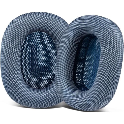 Coussinets de rechange pour casque Apple AirPods Max - Tissu maillé - Mousse Plus Douce - Bleu