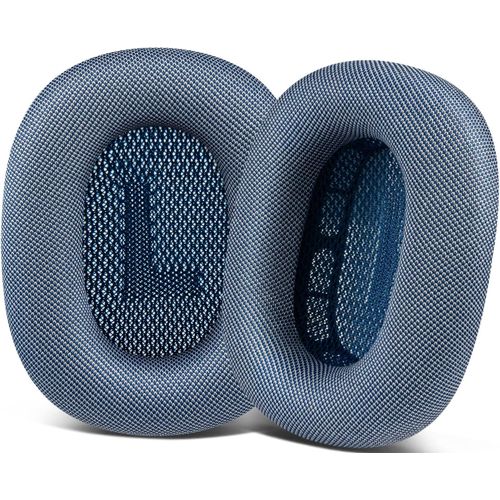 Coussinets de rechange pour casque Apple AirPods Max - Tissu maillé - Mousse Plus Douce - Bleu