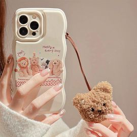 Compatible Avec Coque Iphone 11 Pro Max Couverture Avec Glitter Perle Bracelet Chain Strap,Case Bijoux De Telephone Cute Ours Motif Design Paillettes Pearl Femme Housse Pour Iphone 11 Pro Max.[U2198]