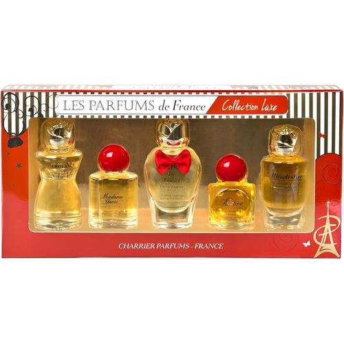Charrier Parfums Les Parfums De France,Collection Luxe,Coffret De 5 Eaux De Parfum Miniatures,Floral,49,7 Ml 