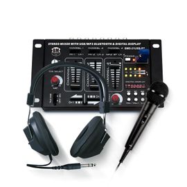 Table de mixage Sono DJ BM SONIC BMS-21USB-BT 4 voies USB BLUETOOTH, 1 PHONO/LINE, 1 PHONO/USB, 1 CD, Casque, micro inclus