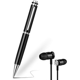 Enregistreur Vocal Numérique,32Go Stylo Enregistreur,Mini Enregistreur Vocal Espion avec Vocale HD,Enregistrement Portable avec Lecture MP3 avec Casque,Rechargeable par USB.[V372]